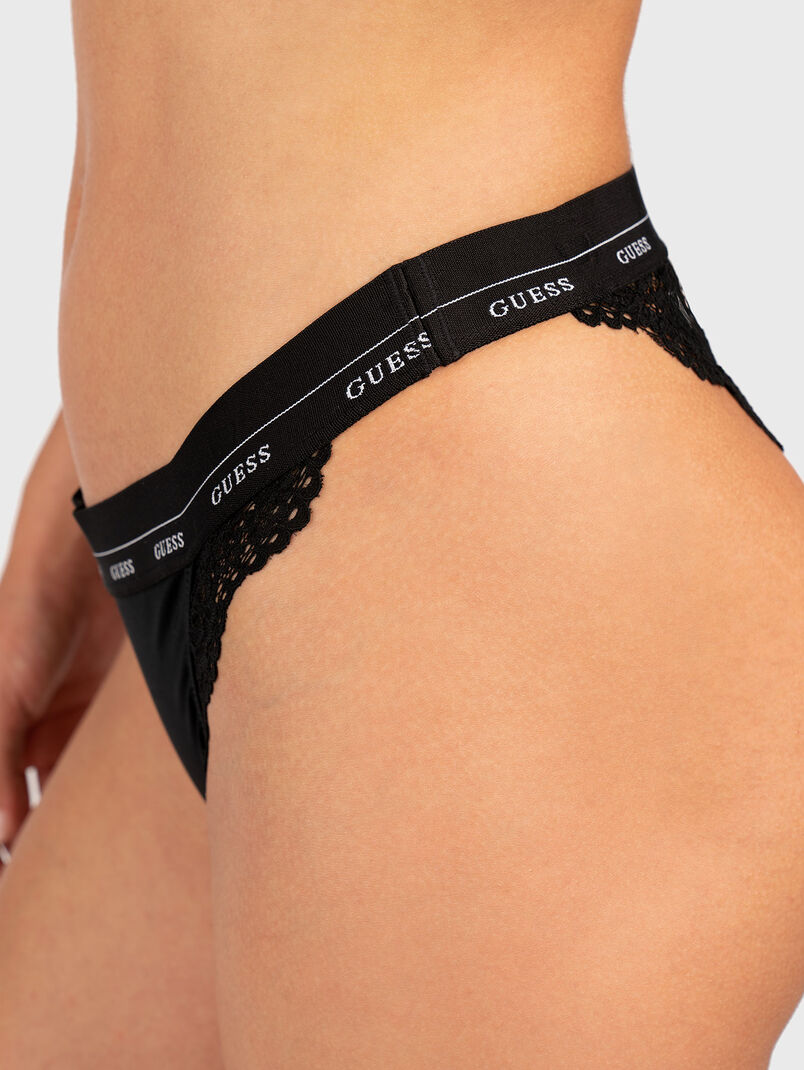 Lace bikini with logo - 3