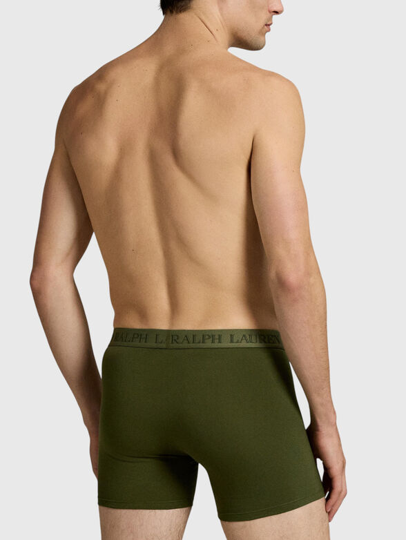 Set of three pairs of boxer shorts in green  - 3