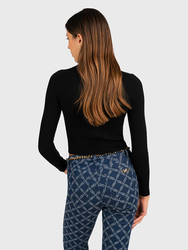 Black ribbed sweater - 3