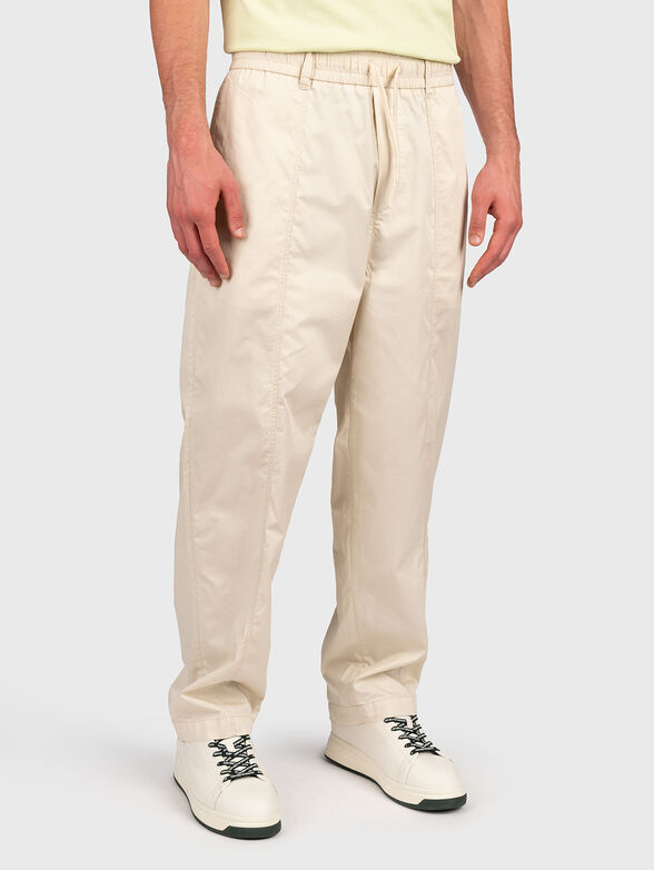 Cotton trousers with laces - 1