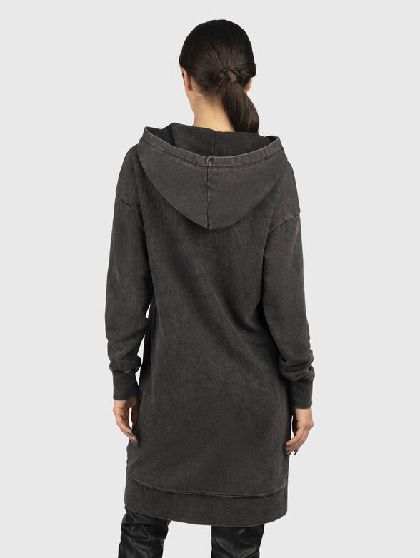 Dress with hood and appliqué rhinestones - 2