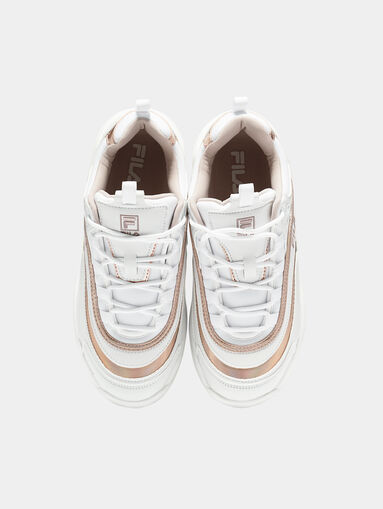 RAY M White sneakers with rose gold accents - 5