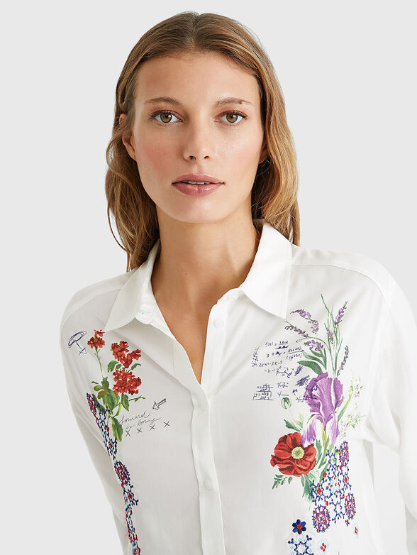 GENOVA Shirt with floral print - 3