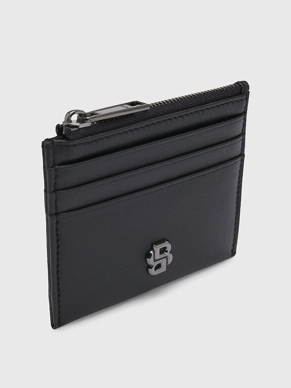 Leather cardholder with monogram - 3