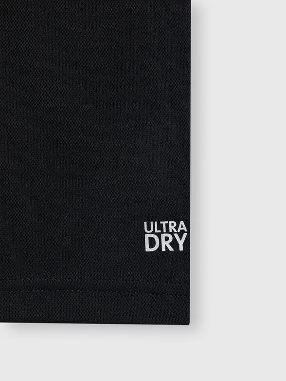 Black polo shirt with contrasting stripes - 3