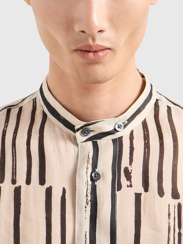 Ramie shirt with print - 5