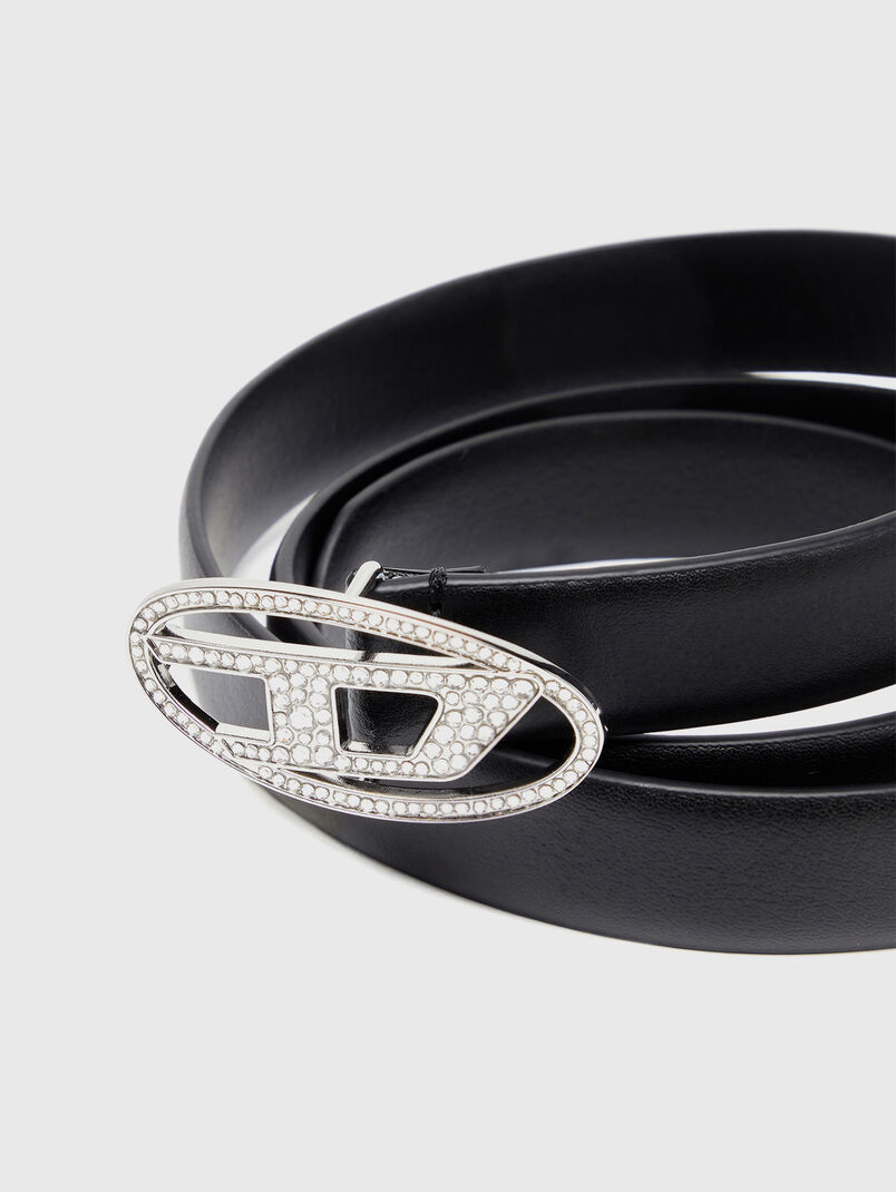 OVAL D LOGO B-1DR STRASS leather belt - 2