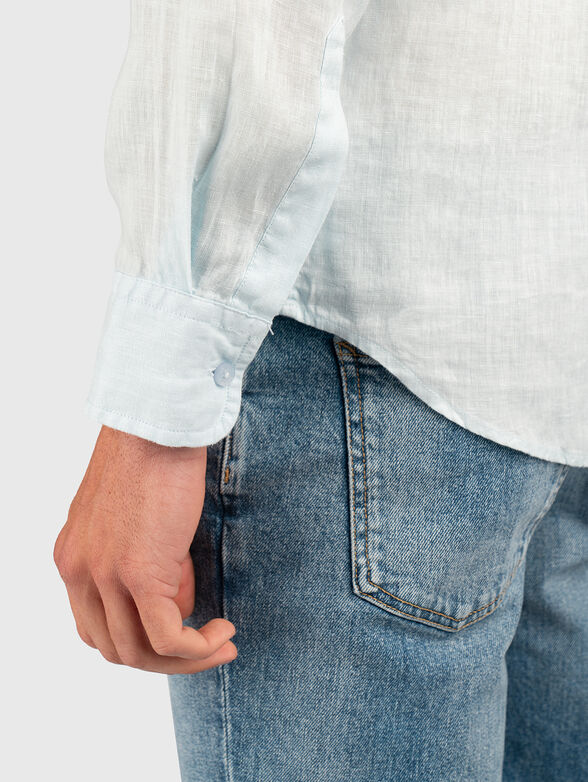 Long sleeved linen shirt - 4