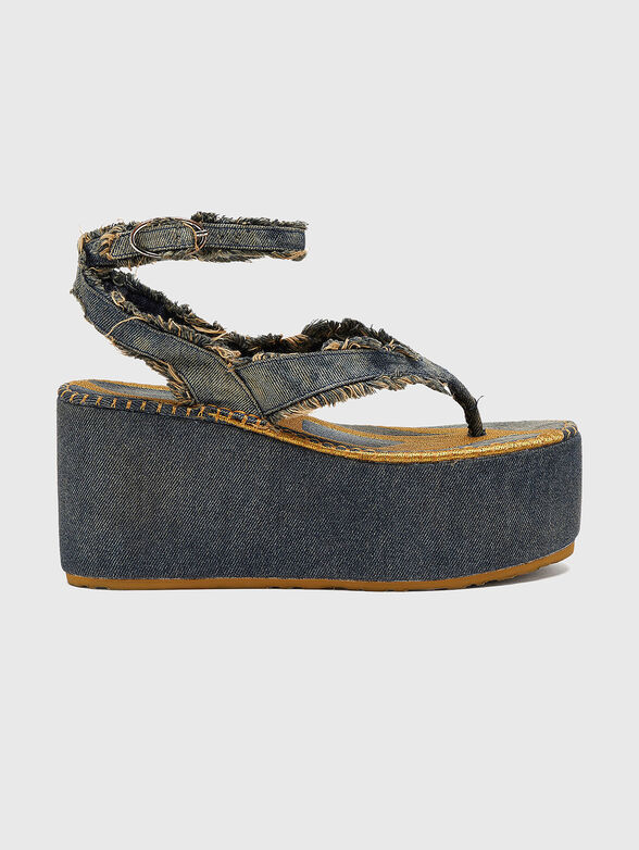 Platform sandals with a bleached effect  - 1