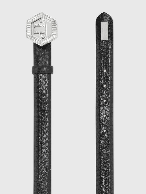 Leather belt with snake texture - 1