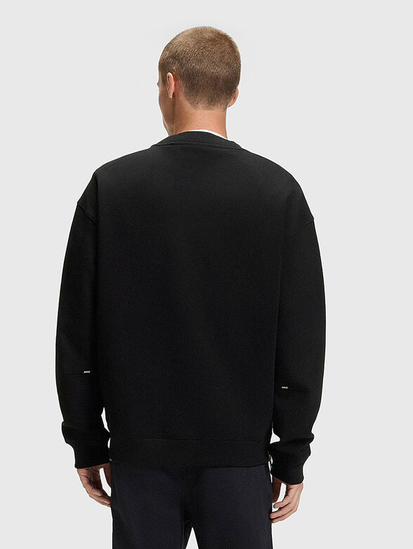 Cotton sweatshirt with oval neckline - 3
