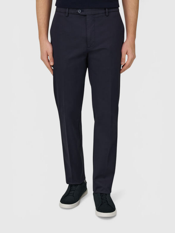 Cotton-blend trousers - 1