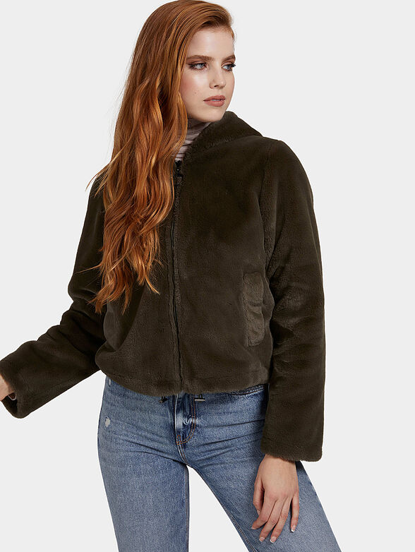Roxy faux fur logo jacket - 1