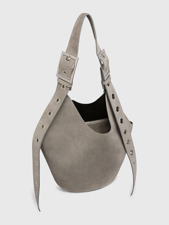 Leather hobo bag with studs - 4