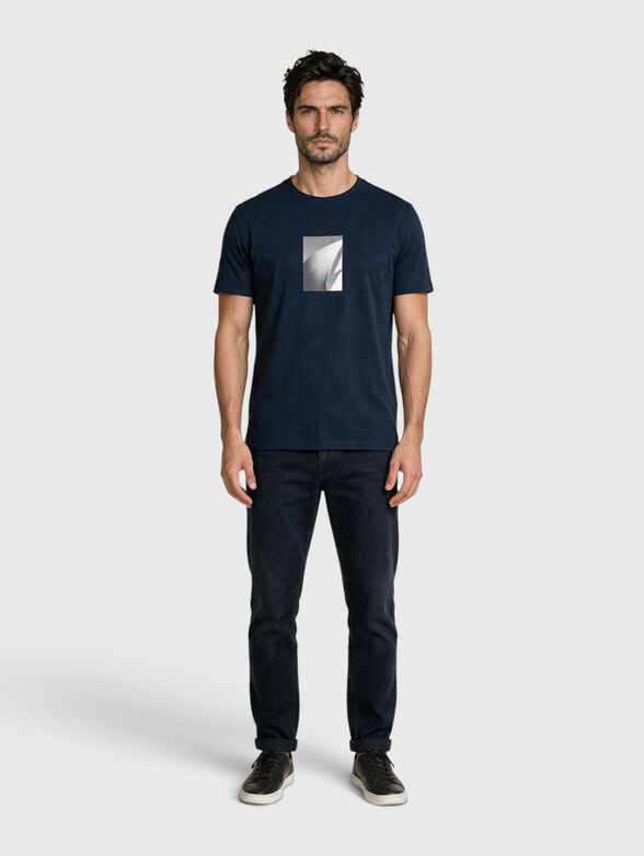 Dark blue cotton T-shirt - 2