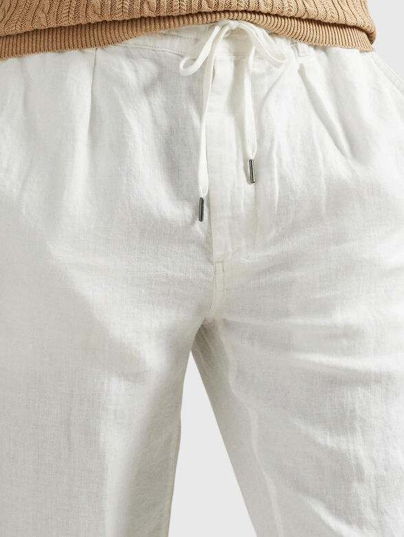 White linen trousers - 3