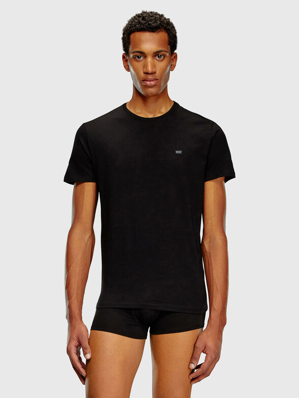 Set of three black cotton t-shirts - 2