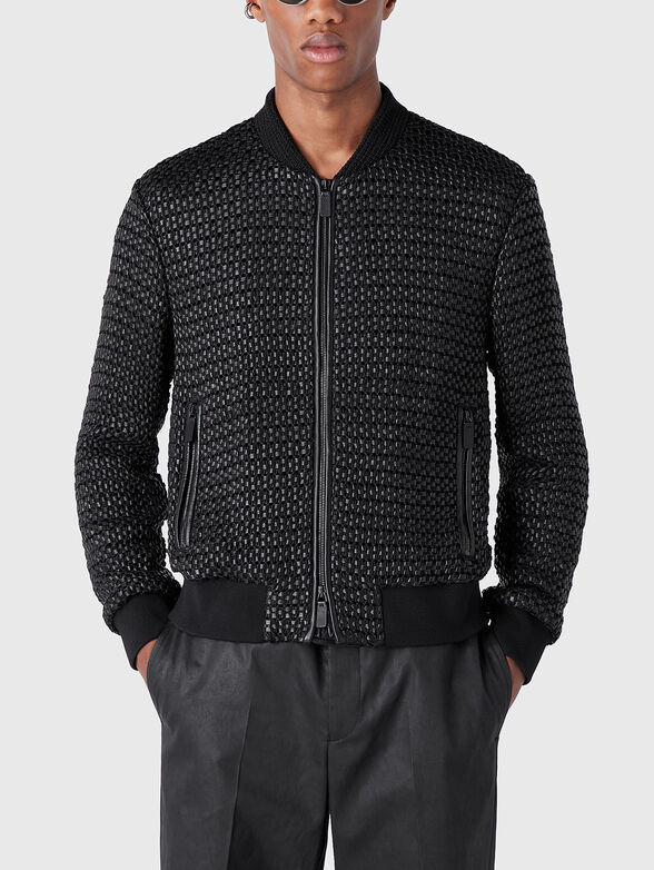 Leather bomber jacket   - 0