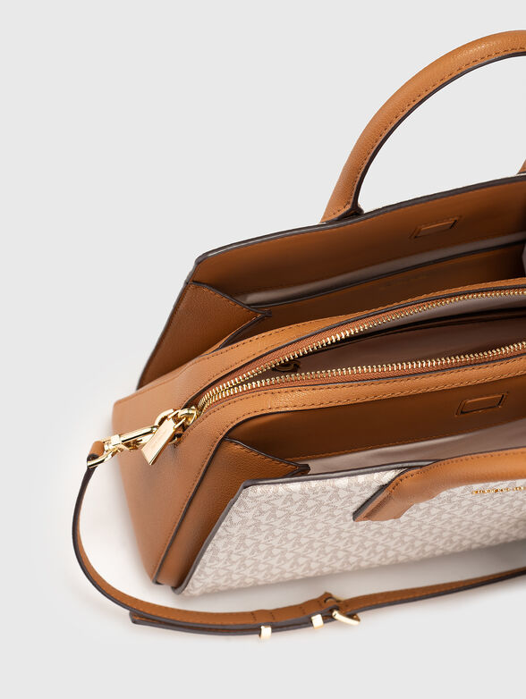 Bag with logo print and removable handle - 6
