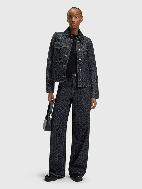 Denim jacket with accent print - 2
