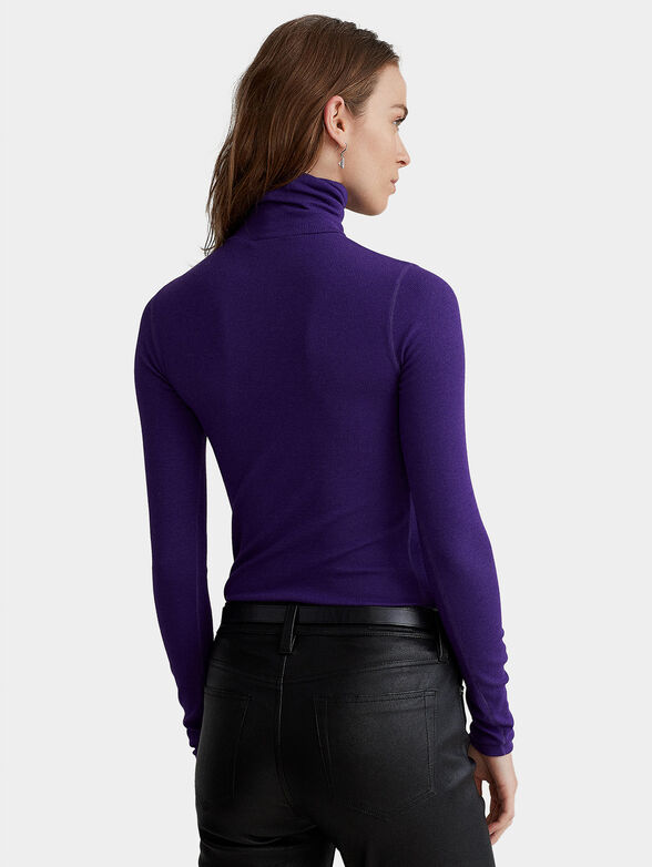 Turtleneck sweater in purple color - 2