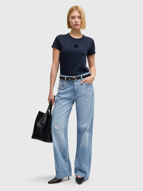 Jeans with wide legs and rips - 4