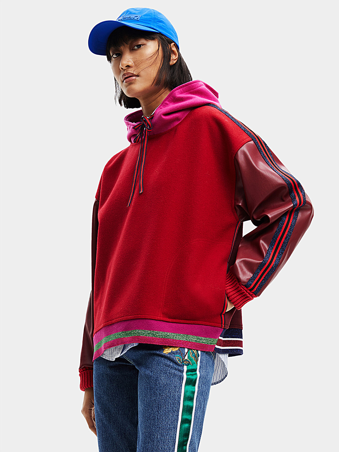SHARON hybrid hooded sweatshirt brand DESIGUAL Globalbrandsstore en