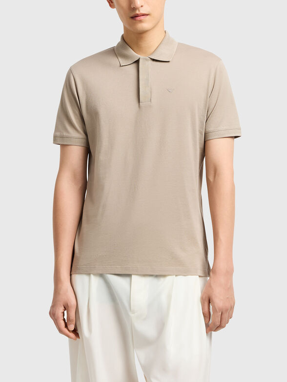 Cotton polo shirt with logo - 0
