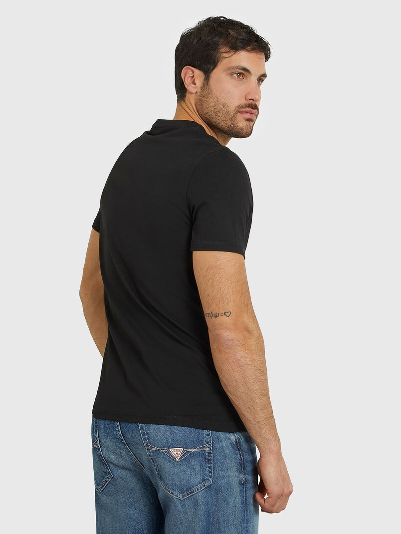 Logo print black T-shirt  - 3