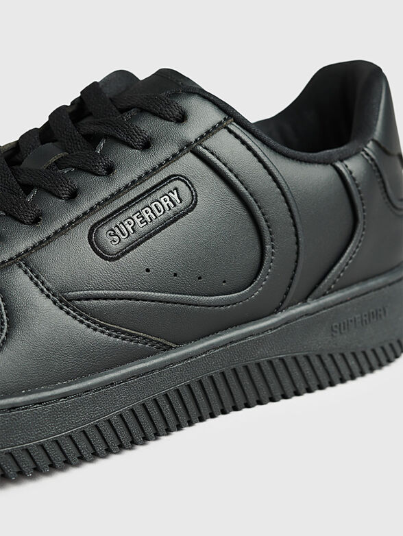 Black sports shoes from eco leather - 4