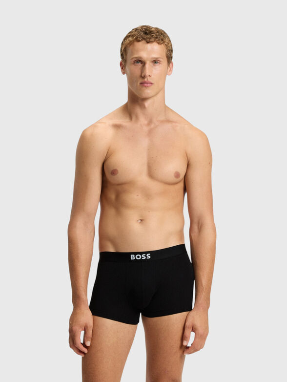 Three-pack of stretch-cotton trunks with logos - 2