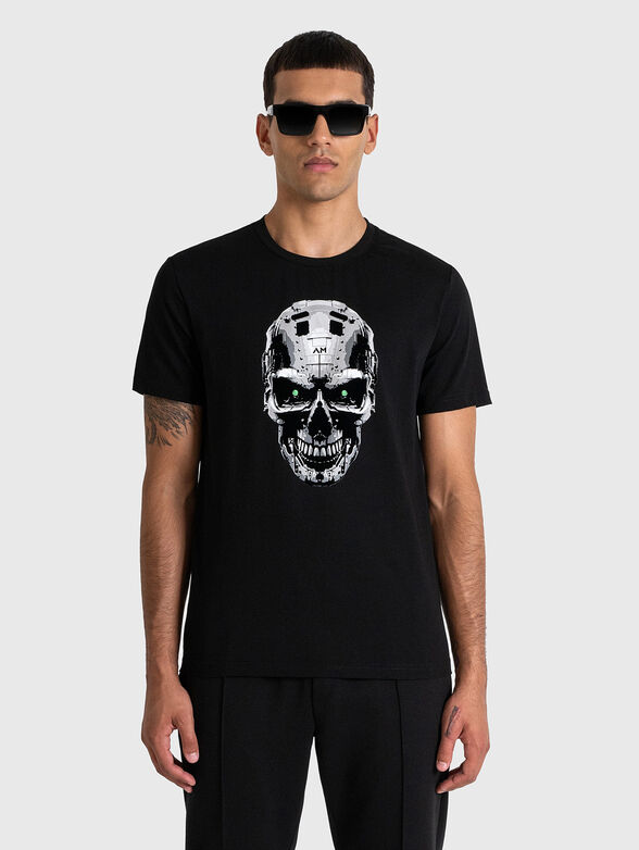 Black T-shirt with print - 1