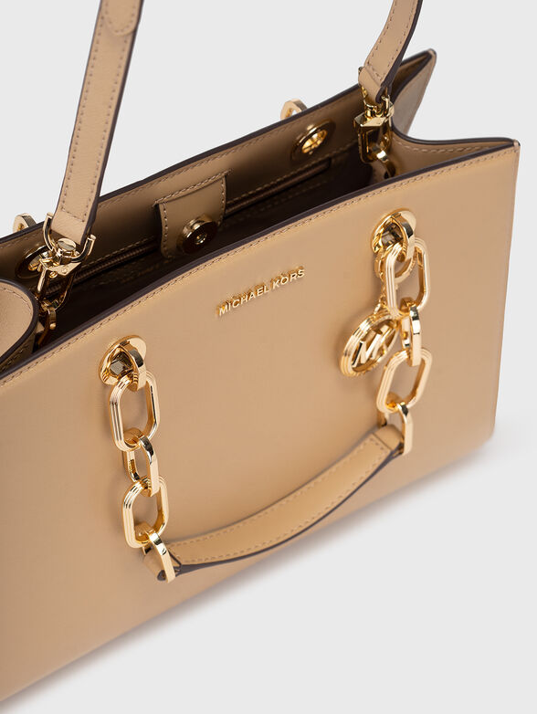 Beige leather bag - 6