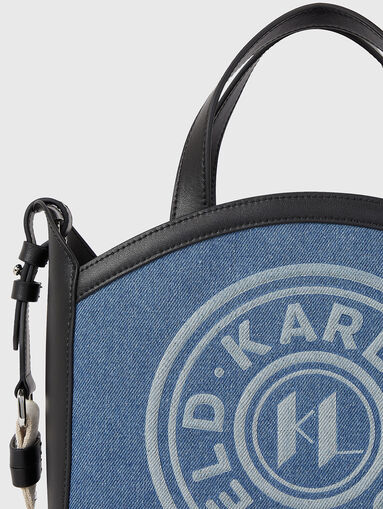 K/CIRCLE denim bag with logo accent - 4