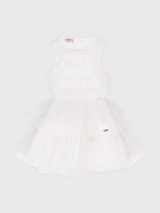 Dresses with ruffle in white color - 1