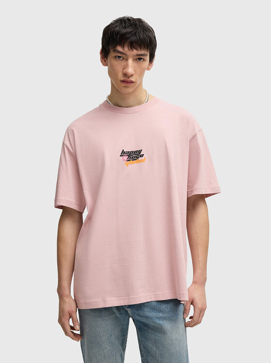 Оувърсайз тениска с овално деколте - 1