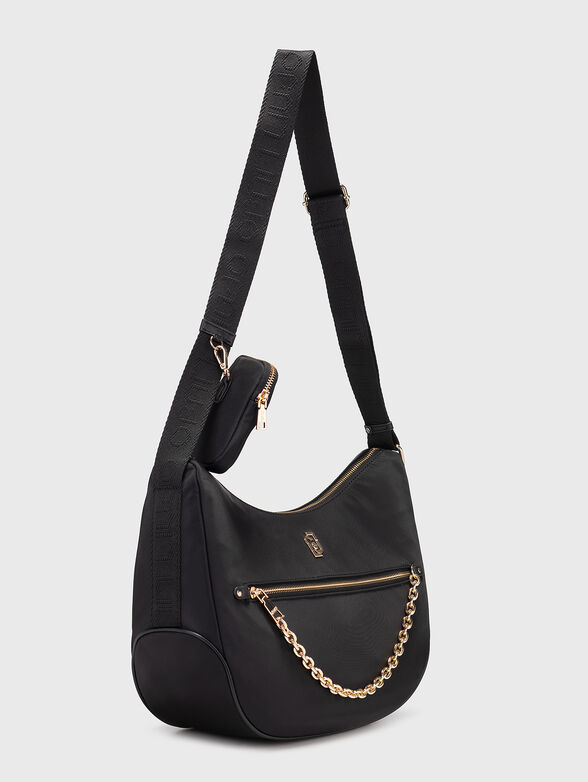 Hobo bag with golden details ana logo - 3