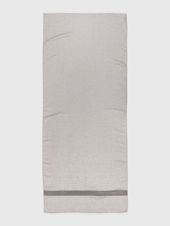 Long scarf with accent print - 2