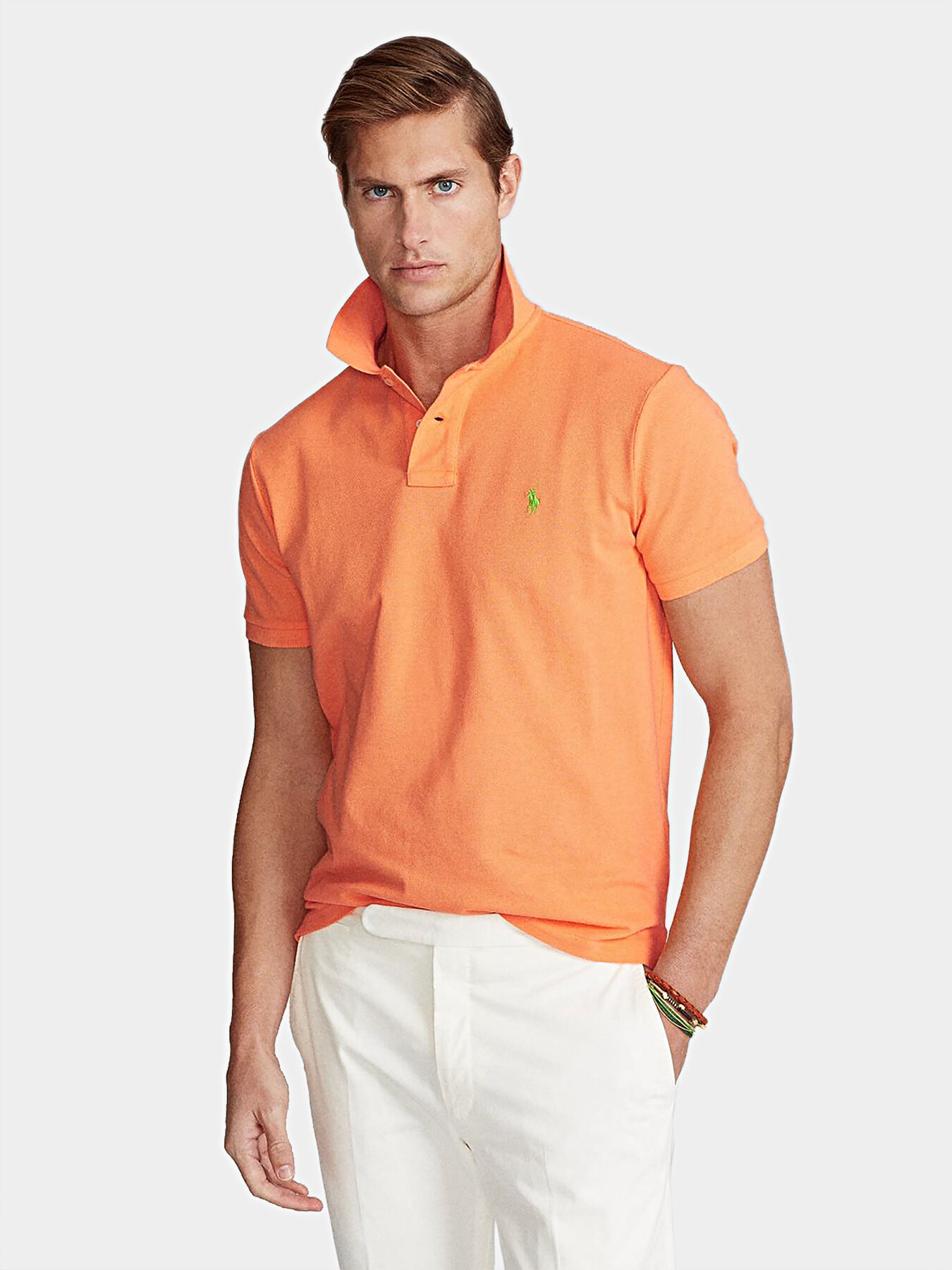 Orange polo shirt ralph lauren shop