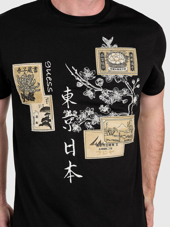 JAPANESE cotton T-shirt with print - 4