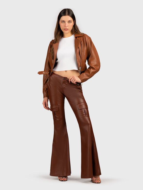 Cargo trousers with flared legs - 4