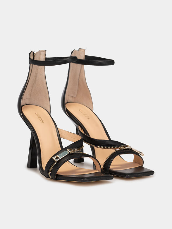 JEOMIE heeled sandals with accent zips - 2