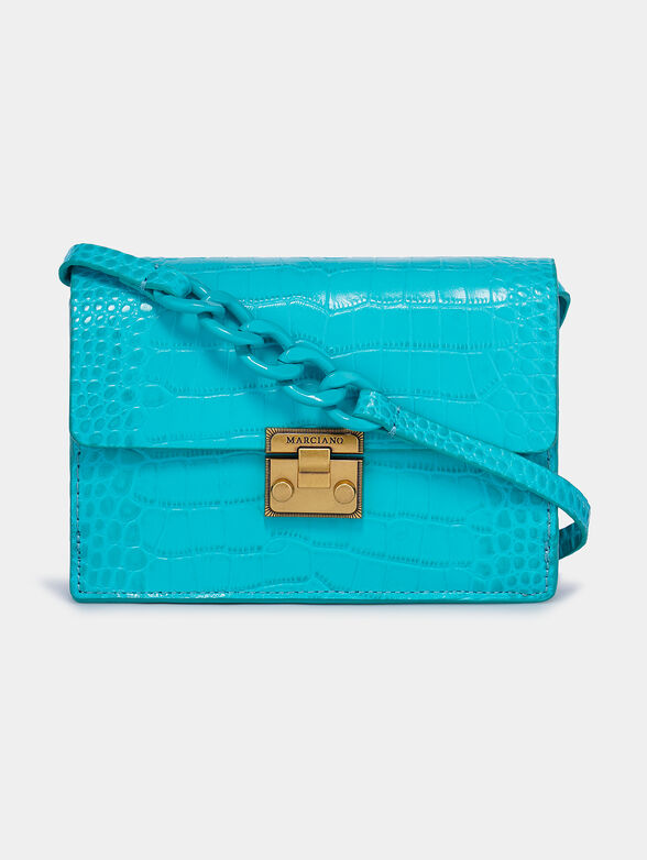 Blue crossbody bag with animal print - 1