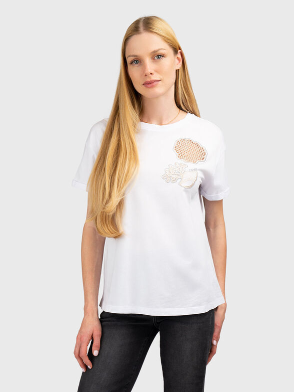 T-shirt with embroidery and logo - 1