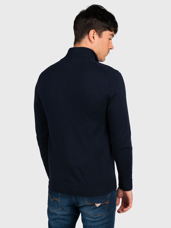 ORVAL cardigan with zip and embroidered logo - 3