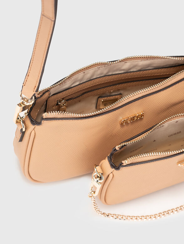 NOELLE crossbody bag in beige  - 6