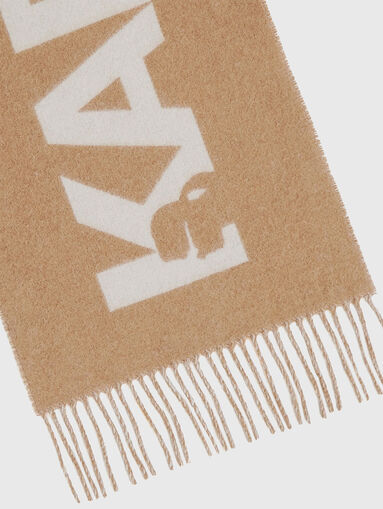 K/ESSENTIAL long wool scarf with fringe - 4