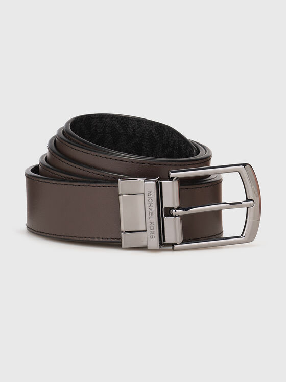 Двулицев колан с лого принт - 1