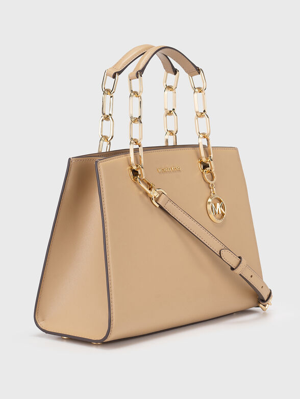 Beige leather bag - 4