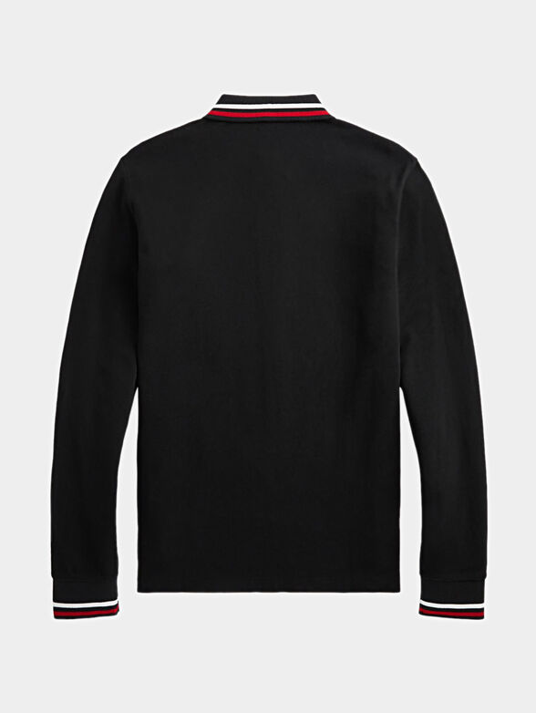Black polo-shirt with long sleeves - 2